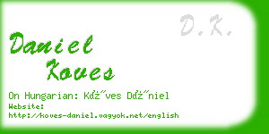 daniel koves business card